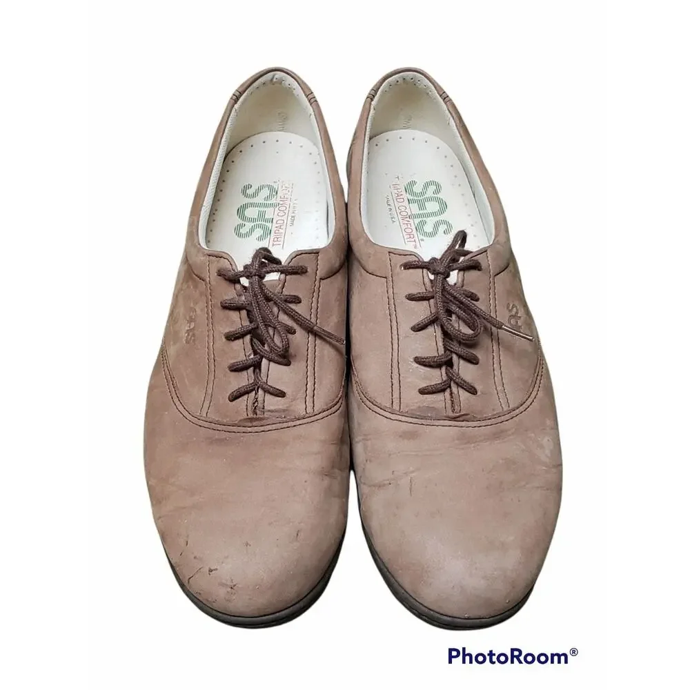 SAS Brown Tripad Comfort Oxfords Comfort Dress Casual Shoes Made is USA